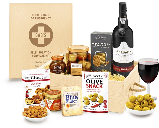 Get Well Soon Personalised Cheese & Pâté Selection Gift Box With Port